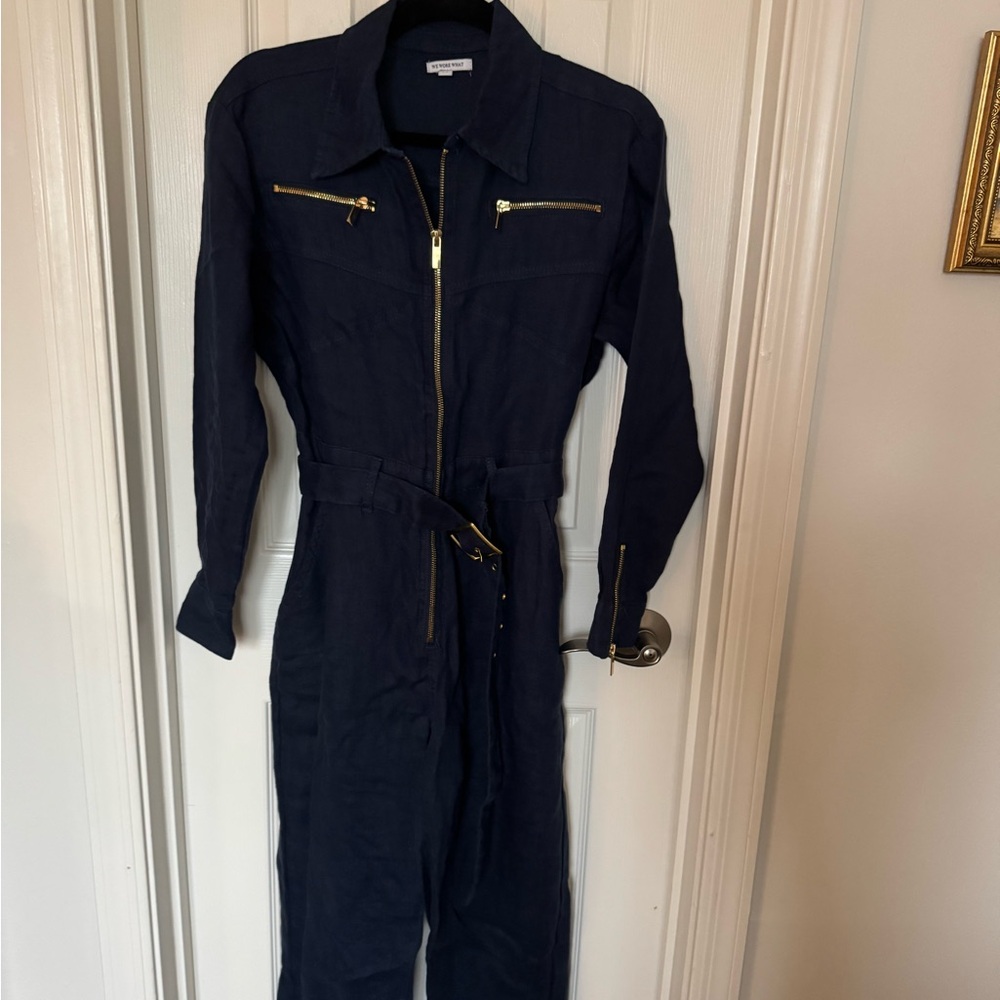 WeWoreWhat Denim Jumpsuit Size Small